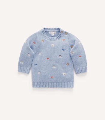 Snowy Embroidered Jumper